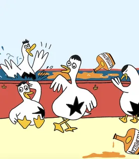Illustration des canards #RasLeCol par Céline Chip